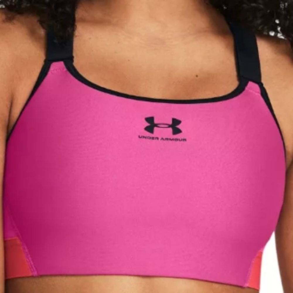 Under Armour Women's GeatGear High Sports Bra XS Back Body/Corps Pink Black Pre-